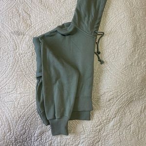 Crop Oversize French Terry Full-Zip Hoodie